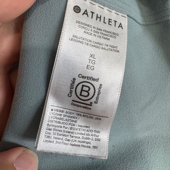 ATHLETA salutation stash cargo legging minimalist gray size XL - Picture 7 of 8